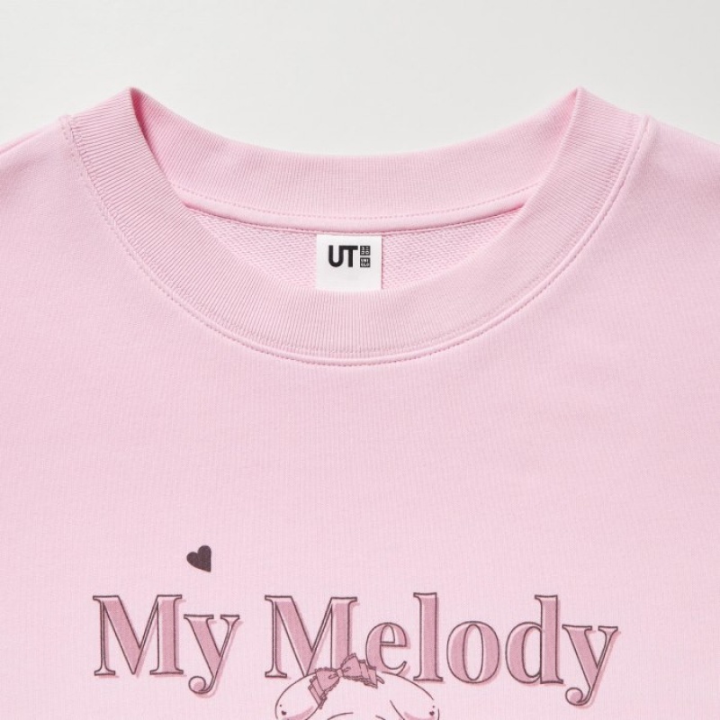 Women Uniqlo Sanrio characters Long-Sleeve Sweatshirts Pink | 2640529