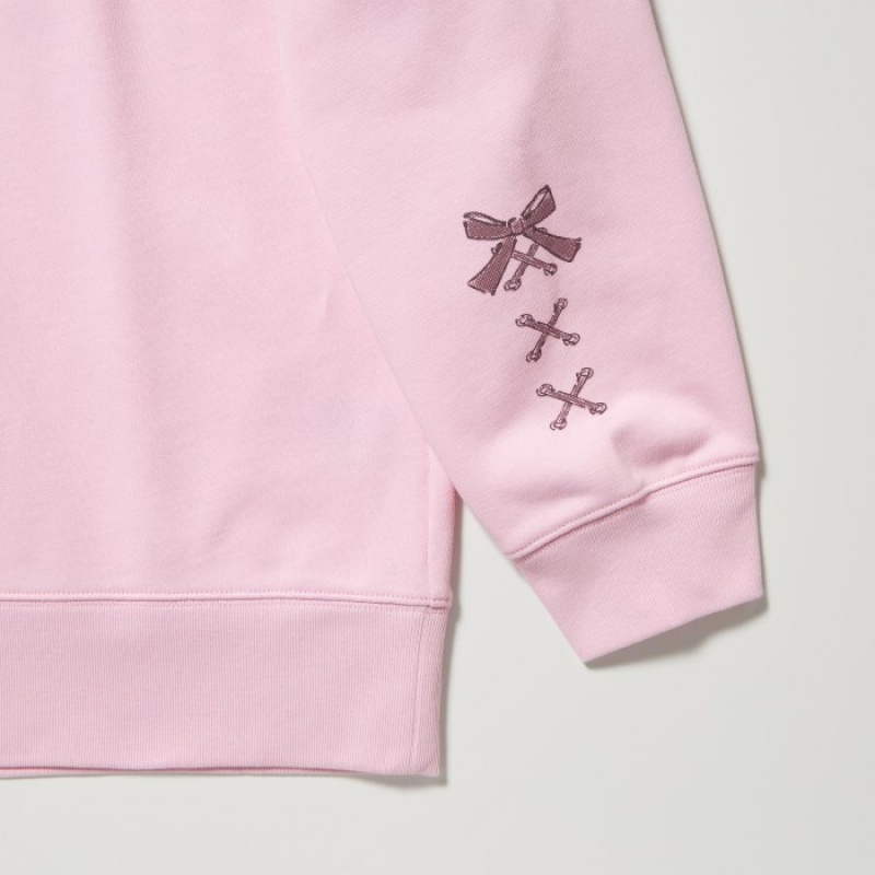 Women Uniqlo Sanrio characters Long-Sleeve Sweatshirts Pink | 2640529