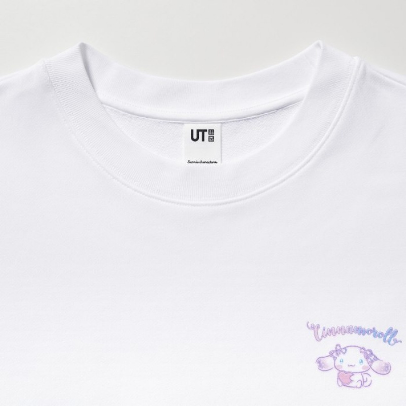 Women Uniqlo Sanrio characters Long-Sleeve Sweatshirts White | 3532414
