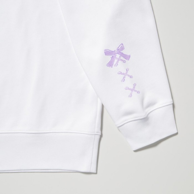 Women Uniqlo Sanrio characters Long-Sleeve Sweatshirts White | 3532414