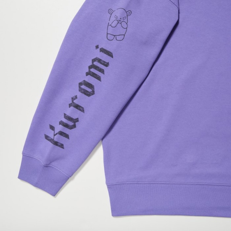 Women Uniqlo Sanrio characters Long-Sleeve Sweatshirts Purple | 4007646
