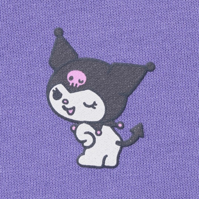 Women Uniqlo Sanrio characters Long-Sleeve Sweatshirts Purple | 4007646