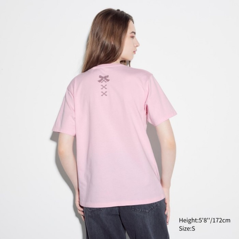 Women Uniqlo Sanrio characters UT Short-Sleeve T Shirts Pink | 7430688