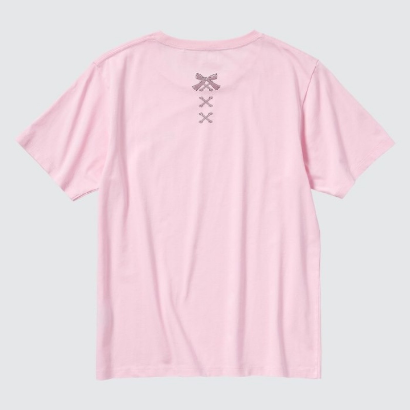 Women Uniqlo Sanrio characters UT Short-Sleeve T Shirts Pink | 7430688