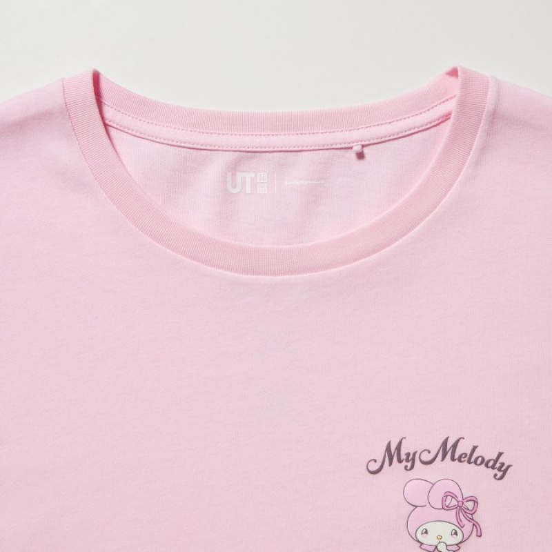 Women Uniqlo Sanrio characters UT Short-Sleeve T Shirts Pink | 7430688