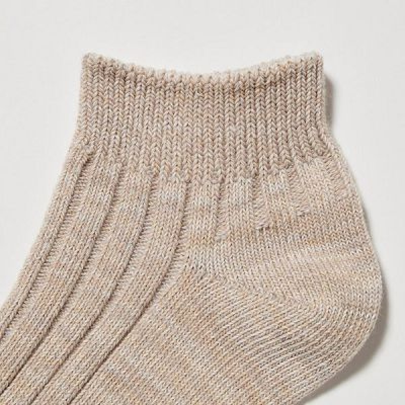 Women Uniqlo Short 3 Pack Socks Blue | 9898983