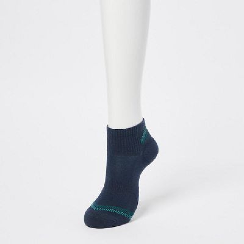 Women Uniqlo Short 3 Pack Socks Navy | 4930718