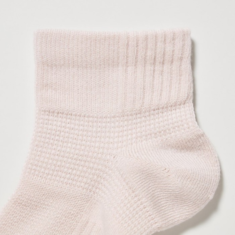 Women Uniqlo Short 3 Pack Sports/Piled Socks White | 2313073