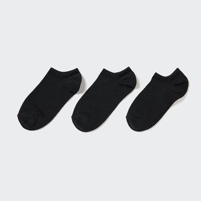 Women Uniqlo Short (3 Pairs) Socks Black | 192681