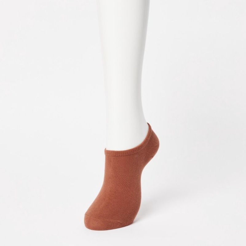 Women Uniqlo Short (3 Pairs) Socks Brown | 1374936