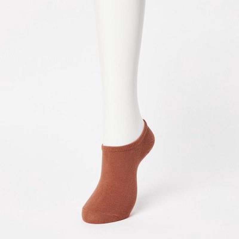 Women Uniqlo Short (3 Pairs) Socks Brown | 6418964