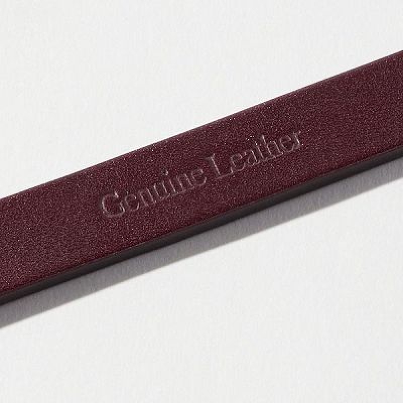 Women Uniqlo Skinny Belts Burgundy | 9902358