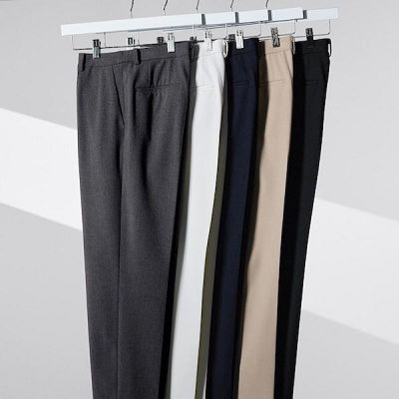 Women Uniqlo Smart Ankle (2-Way Stretch) Pants Navy | 1985756