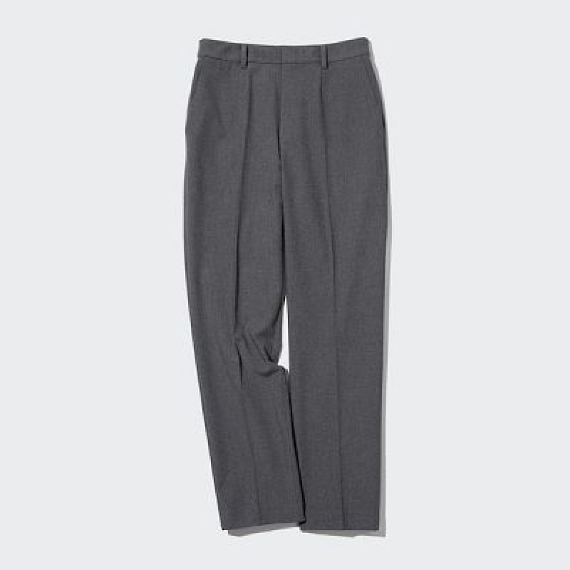 Women Uniqlo Smart Ankle (2-Way Stretch) Pants Navy | 1985756