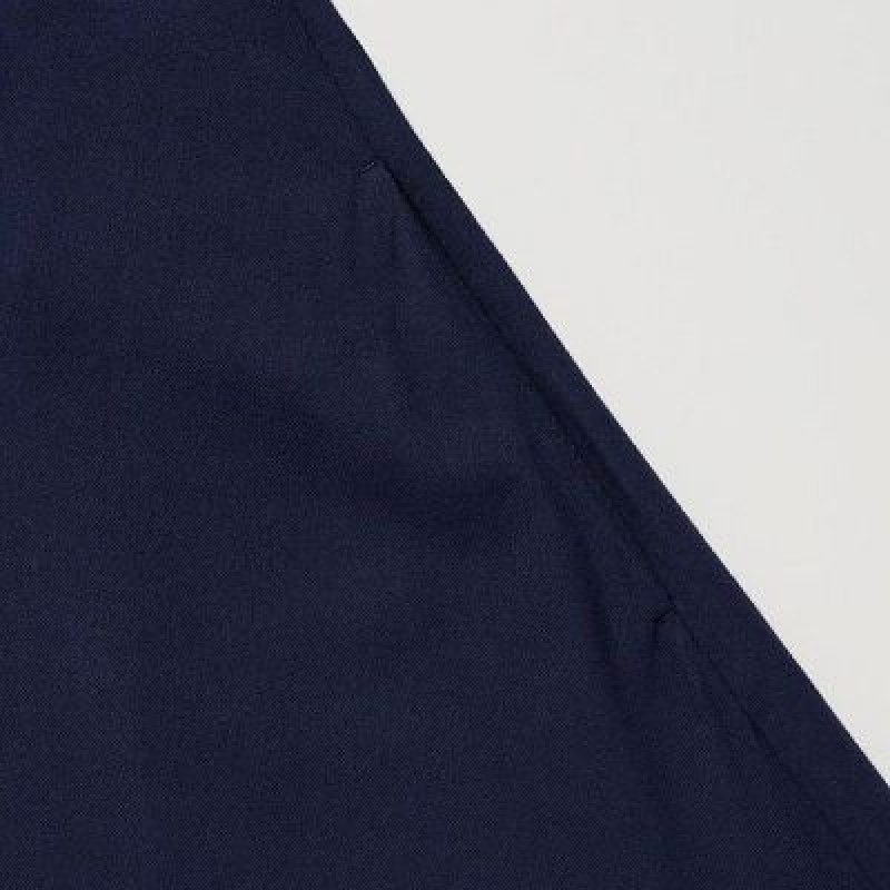 Women Uniqlo Soft Brushed Long-Sleeve Dress Navy | 5398323