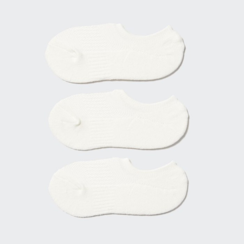 Women Uniqlo Sport Footsies (3 Pairs) Socks White | 3927444