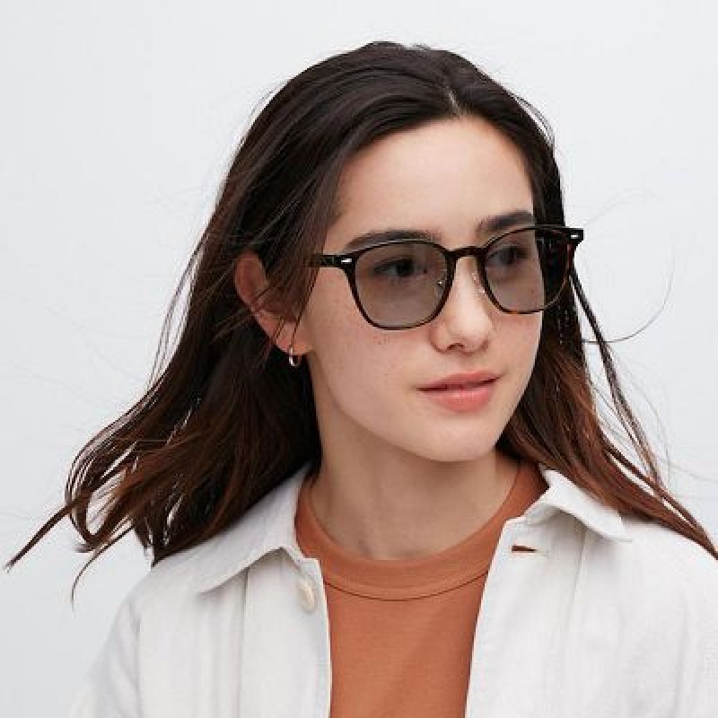 Women Uniqlo Square Sunglasses Brown | 4324967