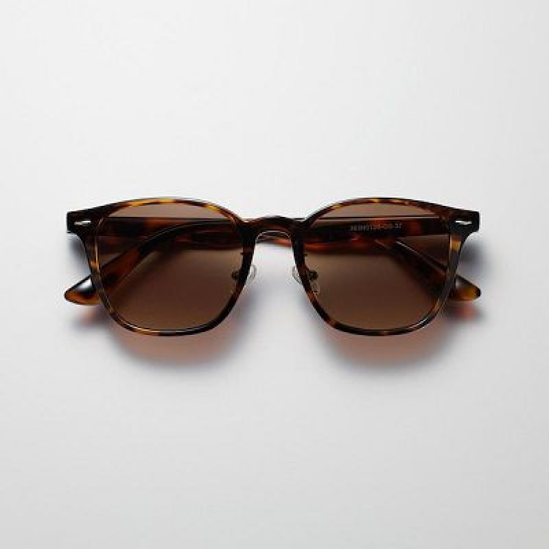 Women Uniqlo Square Sunglasses Brown | 4324967