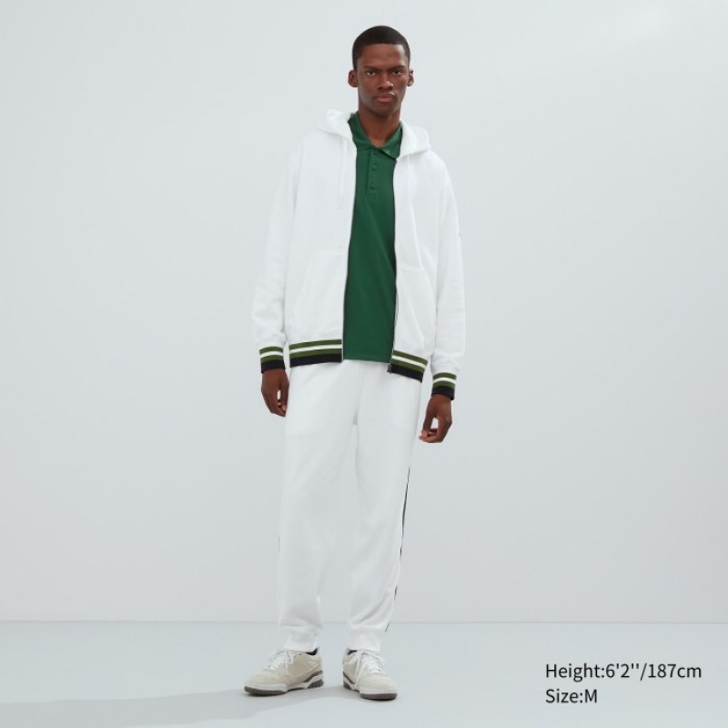 Women Uniqlo Sweat Full-zip Hoodie White | 6120004