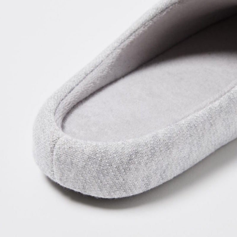 Women Uniqlo Sweat Jersey Slippers Grey | 4238061