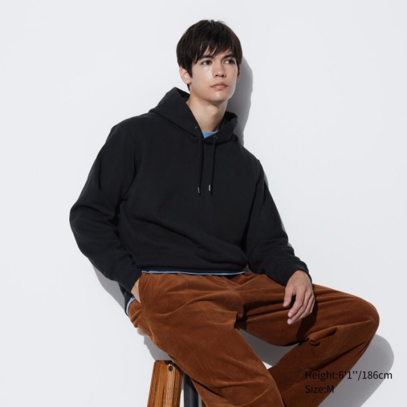 Women Uniqlo Sweat Pullover Hoodie Black | 5400373