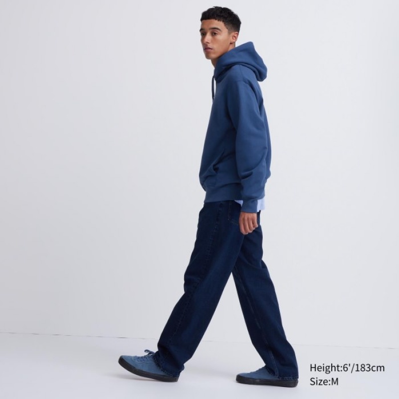 Women Uniqlo Sweat Pullover Hoodie Blue | 5873973