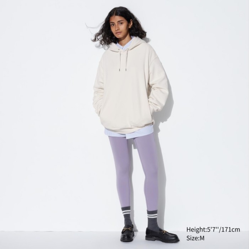 Women Uniqlo Sweat Pullover Hoodie White | 3769424