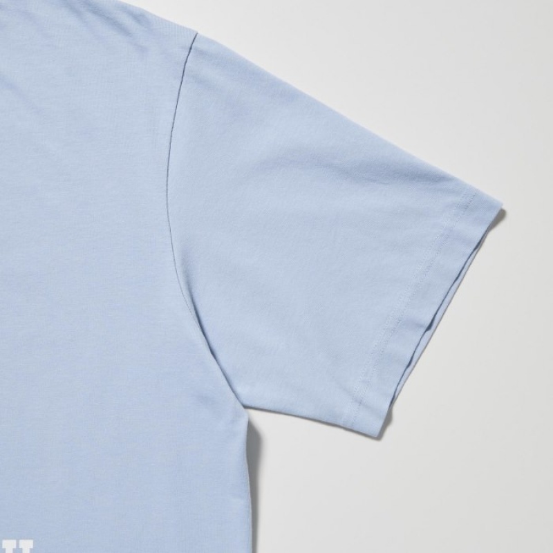 Women Uniqlo The Brands Hawaii UT Short-Sleeve Matsumoto Shave Ice T Shirts Blue | 2732374