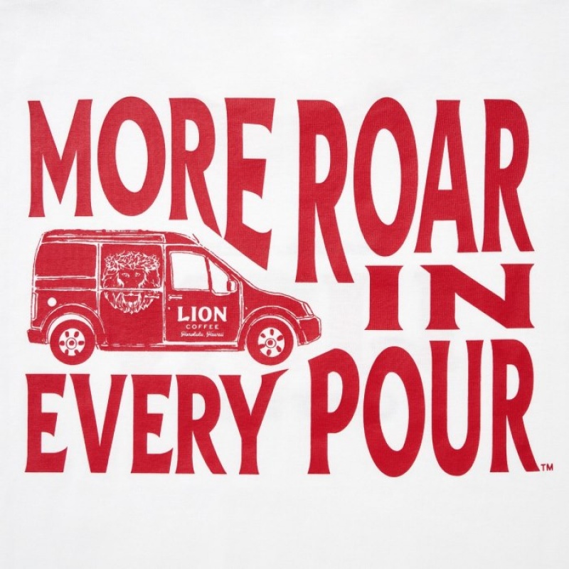 Women Uniqlo The Brands Hawaii UT Short-Sleeve Lion Coffee T Shirts White | 2237122