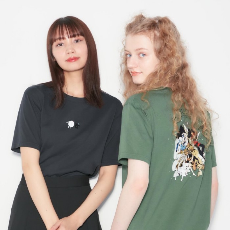 Women Uniqlo The World of CLAMP UT Short Sleeve T Shirts Grey | 2502818