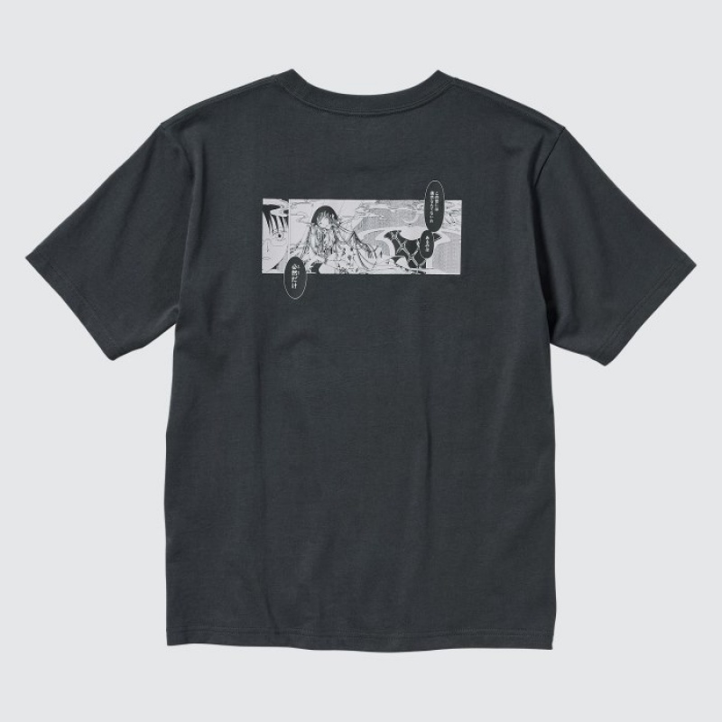Women Uniqlo The World of CLAMP UT Short Sleeve T Shirts Grey | 2502818