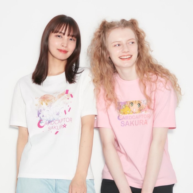 Women Uniqlo The World of CLAMP UT Short Sleeve T Shirts White | 8383027