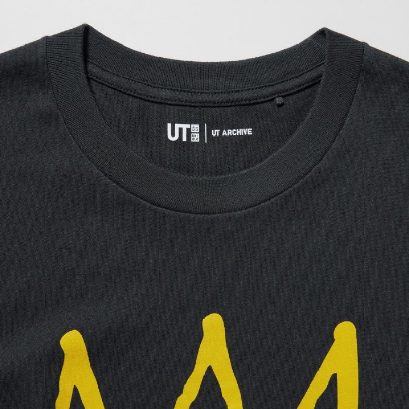 Women Uniqlo UT Archive UT Short Sleeve Jean-Michel Basquiat T Shirts Grey | 6225488