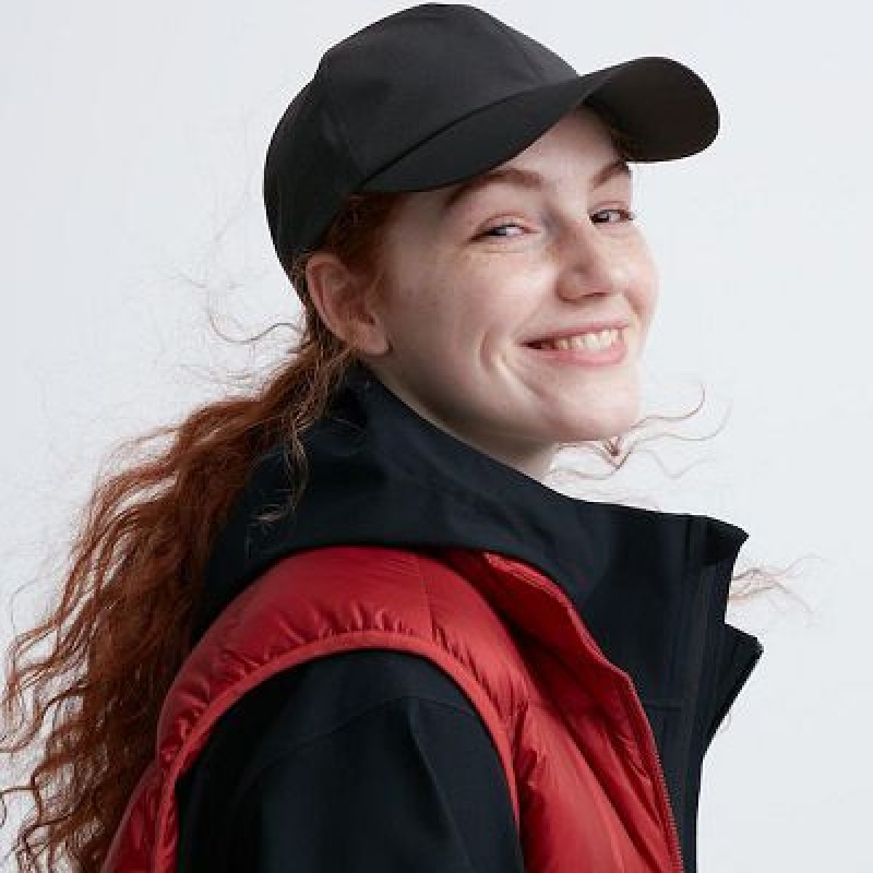 Women Uniqlo UV Protection 2-Way Stretch Caps Black | 15698