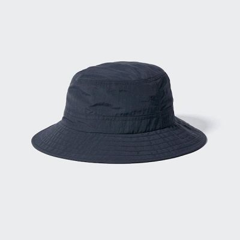 Women Uniqlo UV Protection Hats Navy | 534172