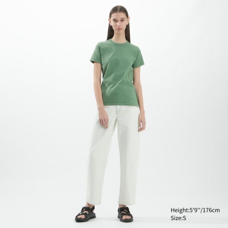 Women Uniqlo U Crew Neck Short-sleeve T Shirts Pink | 2499088
