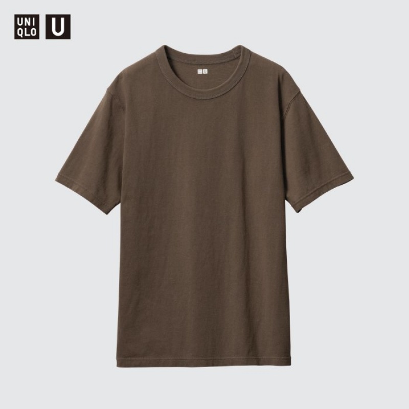 Women Uniqlo U Crew Neck Short-sleeve T Shirts White | 5143617
