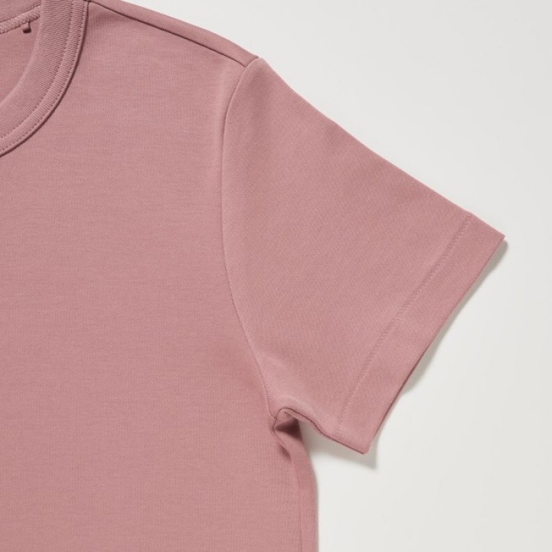 Women Uniqlo U Crew Neck Short-sleeve T Shirts Yellow | 6735489