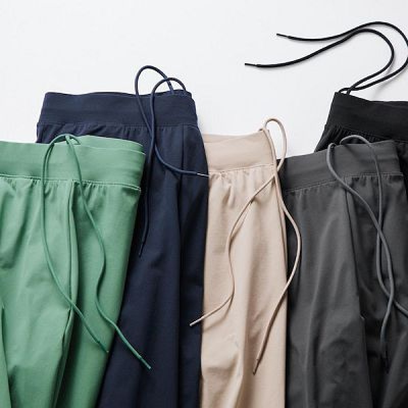 Women Uniqlo Ultra Stretch AIRism Joggers Green | 6012610