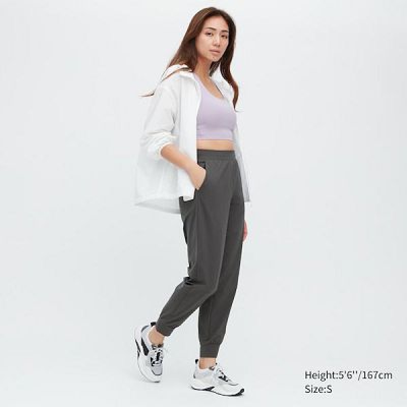 Women Uniqlo Ultra Stretch AIRism Joggers Grey | 836152
