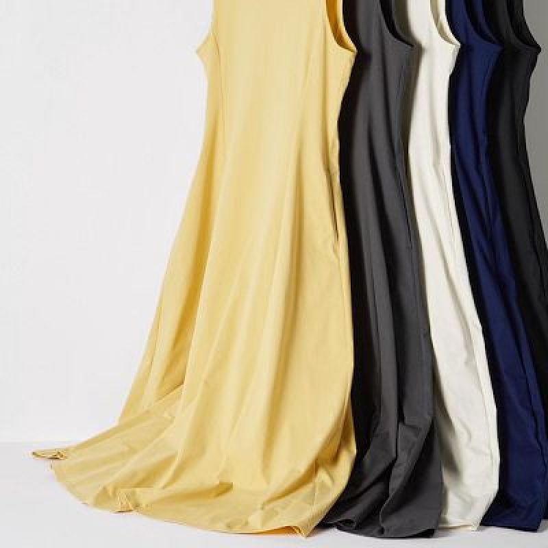 Women Uniqlo Ultra Stretch AIRism Sleeveless Dress Black | 2698558