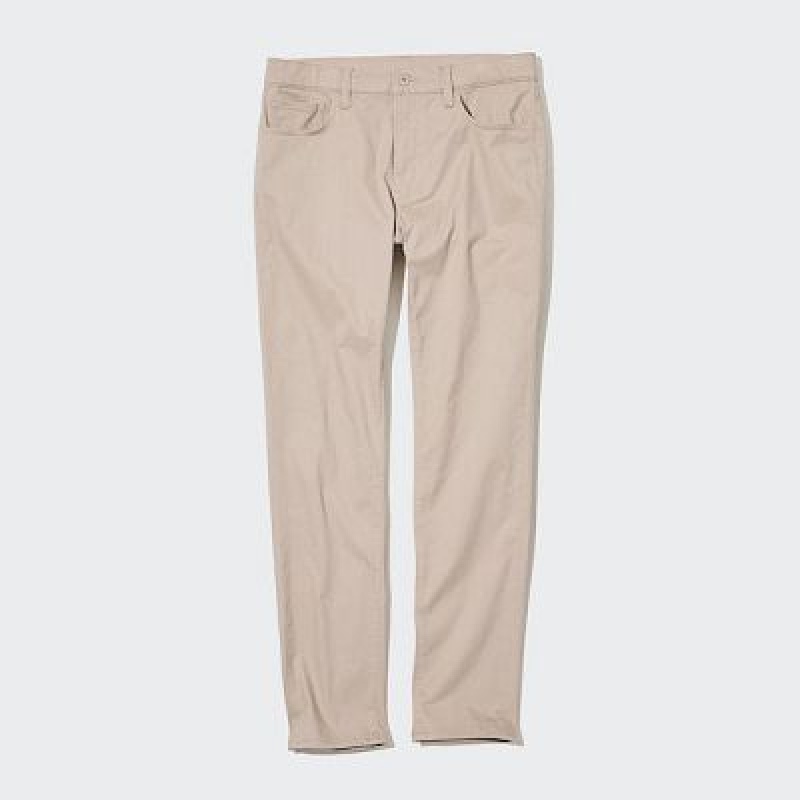 Women Uniqlo Ultra Stretch Color Jeans Beige | 8460167