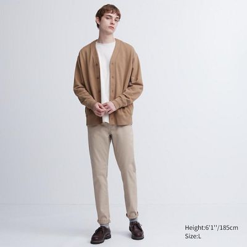 Women Uniqlo Ultra Stretch Color Jeans Beige | 8460167