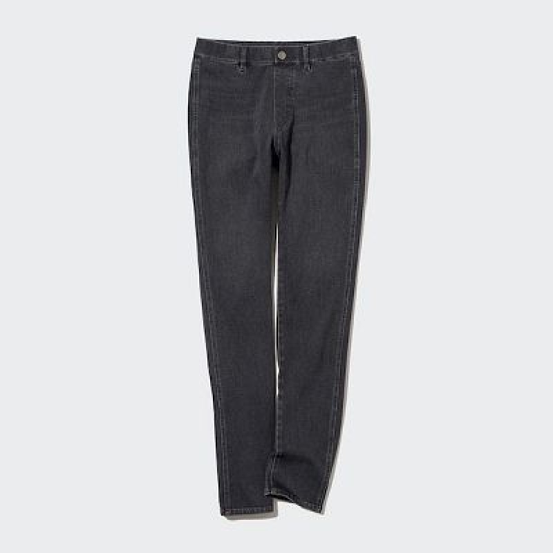 Women Uniqlo Ultra Stretch Denim Pants Grey | 6676924