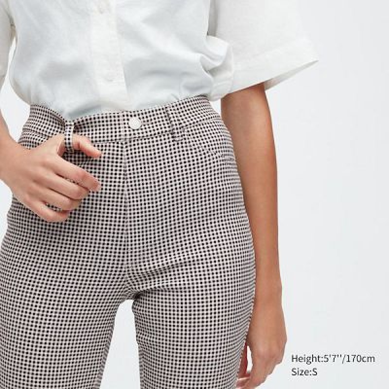 Women Uniqlo Ultra Stretch High-Rise Print Leggings Black | 5616841