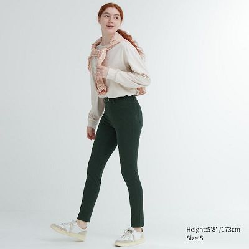 Women Uniqlo Ultra Stretch Pants Green | 1582629
