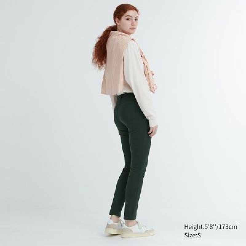 Women Uniqlo Ultra Stretch Pants Green | 1582629
