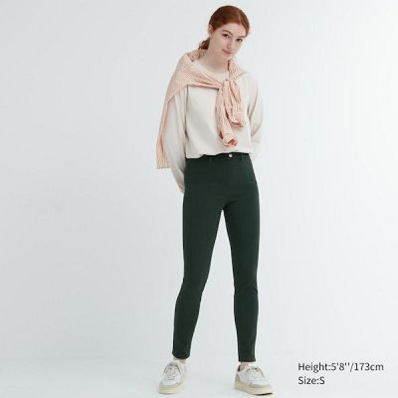 Women Uniqlo Ultra Stretch Pants Green | 1582629