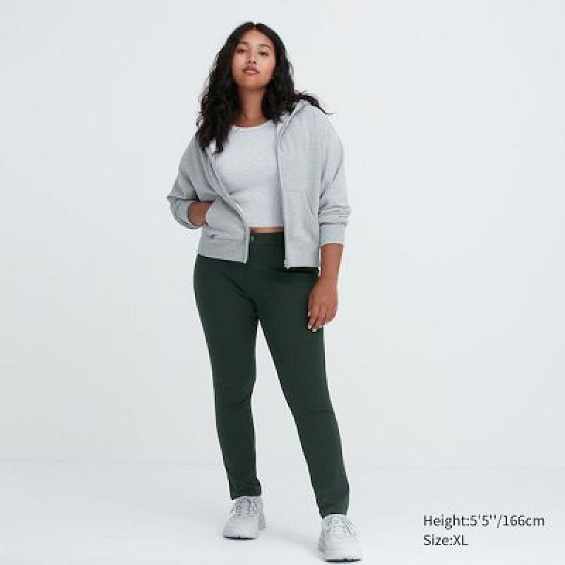 Women Uniqlo Ultra Stretch Pants Green | 4078982
