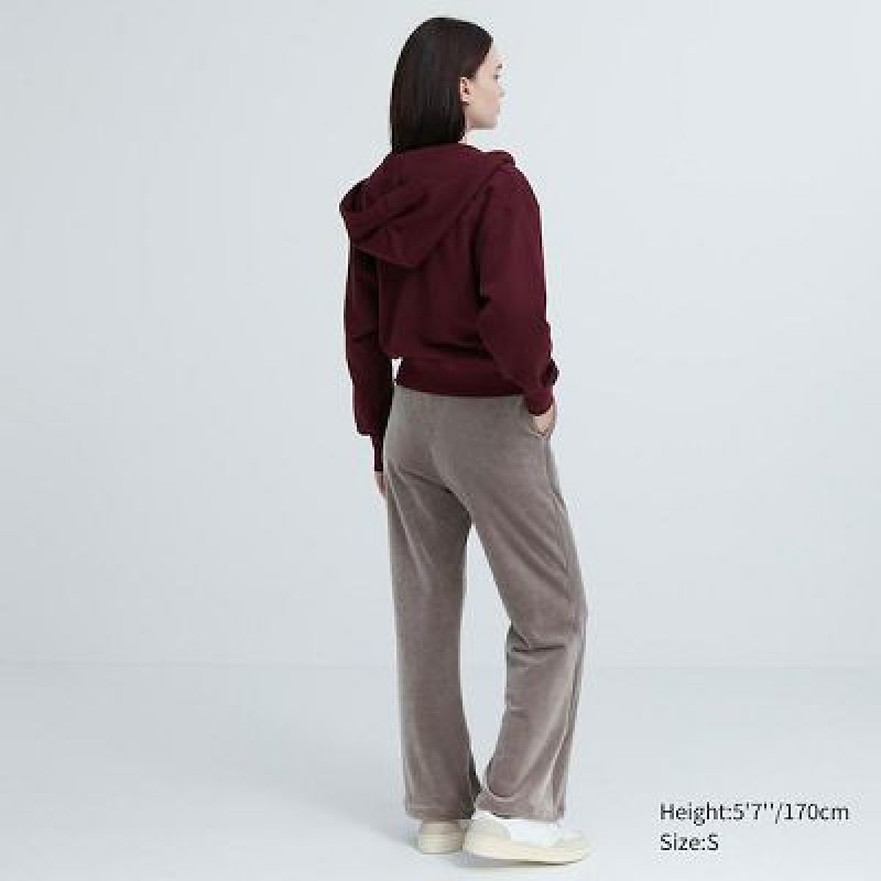 Women Uniqlo Ultra Stretch Smooth Pants Brown | 2716765
